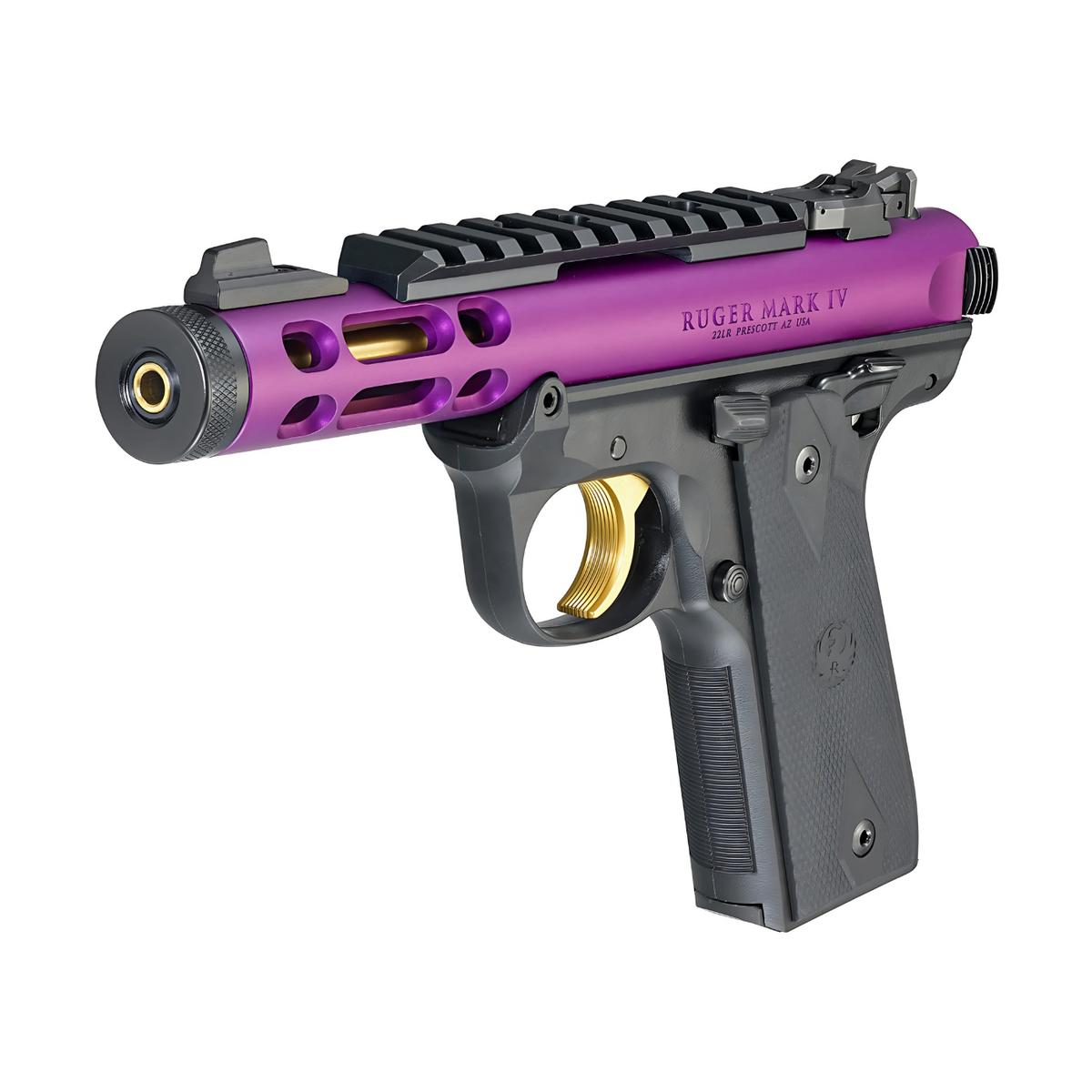 ruger mark iv 22 45 lite purple gold 43931