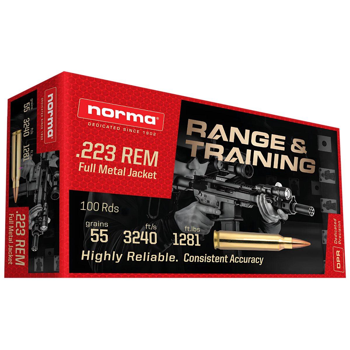 223 rem norma fmj range training 55gr 3 6g