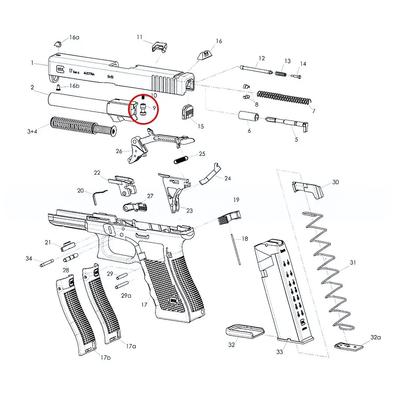 eemann tech firing pin safety for glock gen3 gen4 et 122005