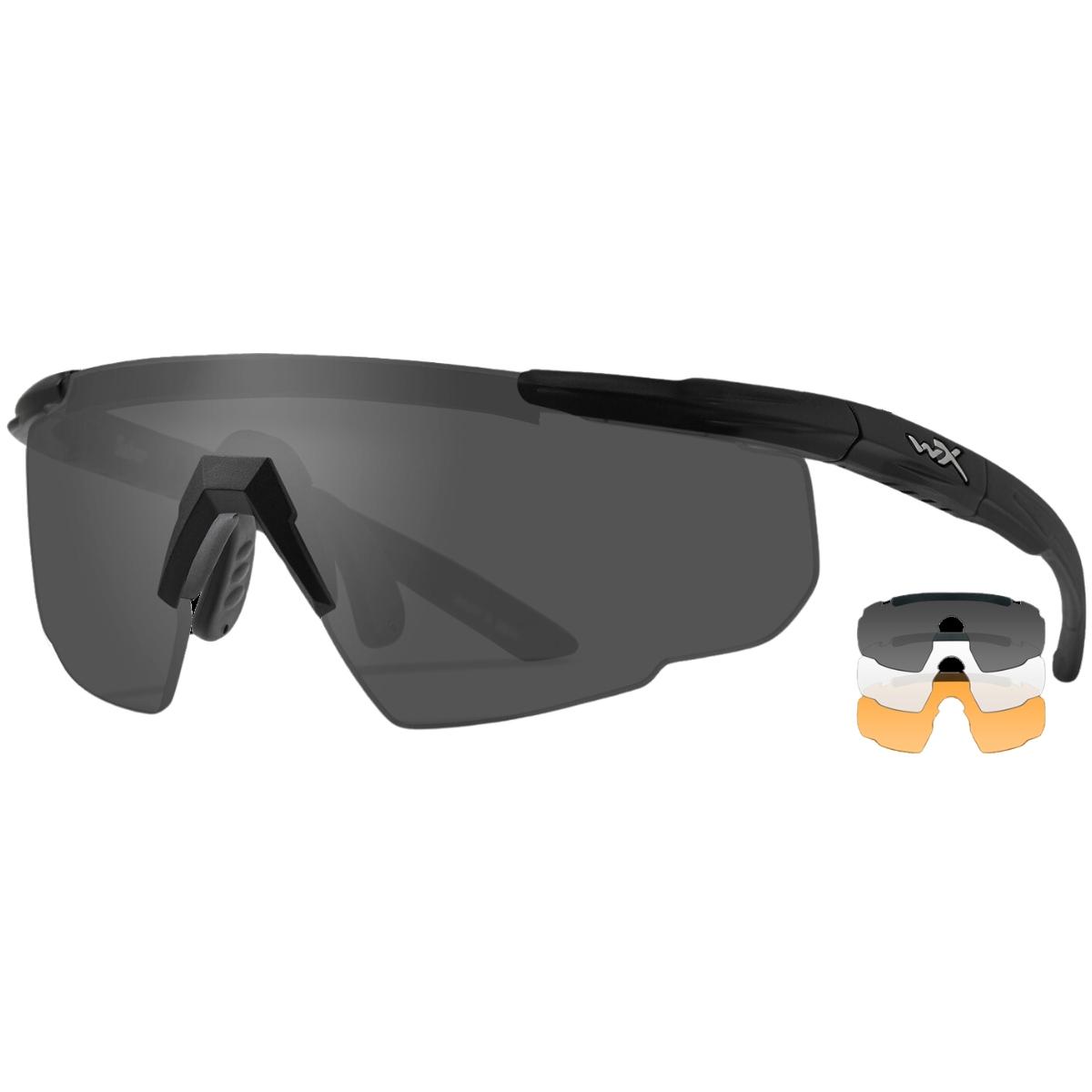 wileyx okulary ochronne saber advanced wizjery smoke clear light rust oprawki matte black