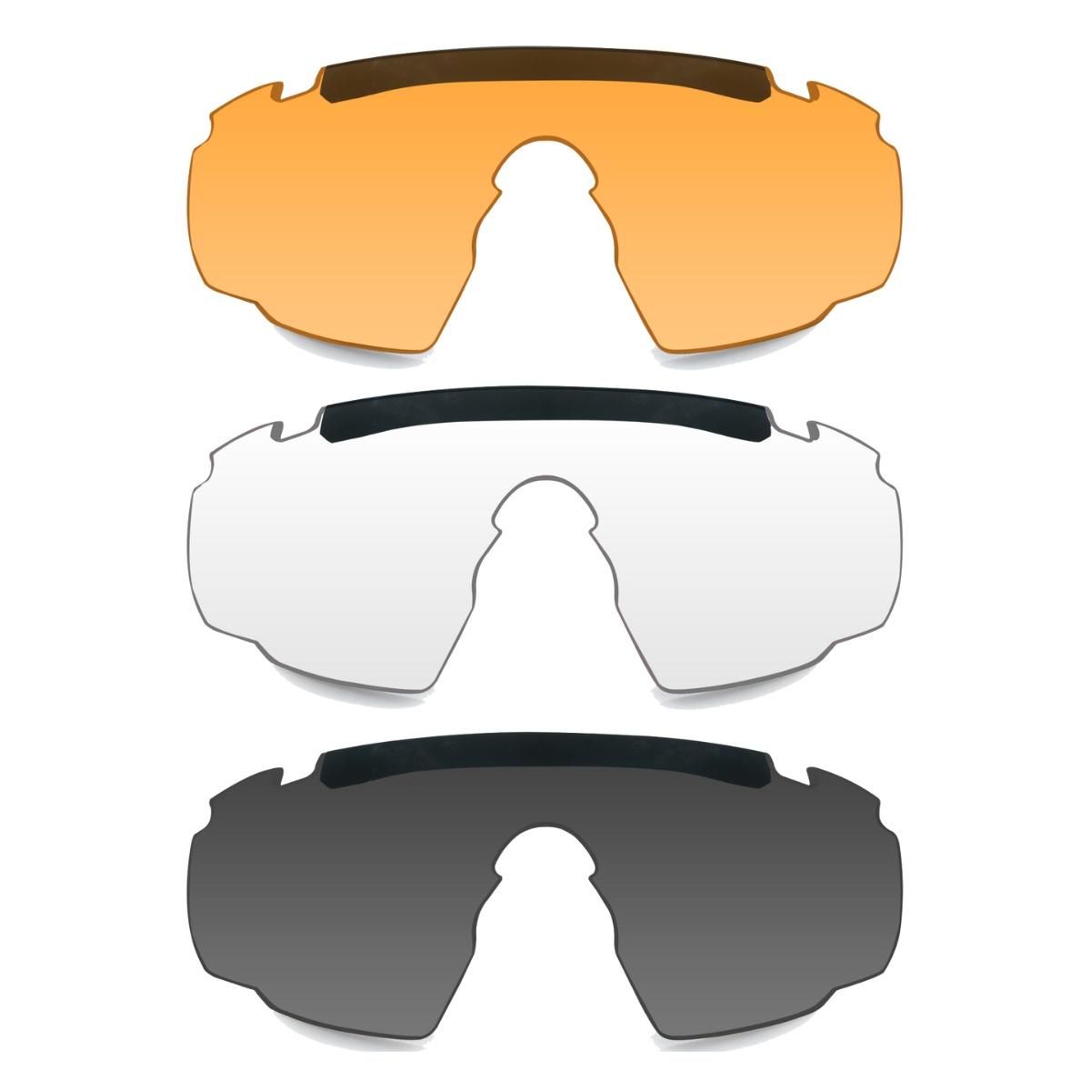 wileyx okulary ochronne saber advanced wizjery smoke clear light rust oprawki matte black