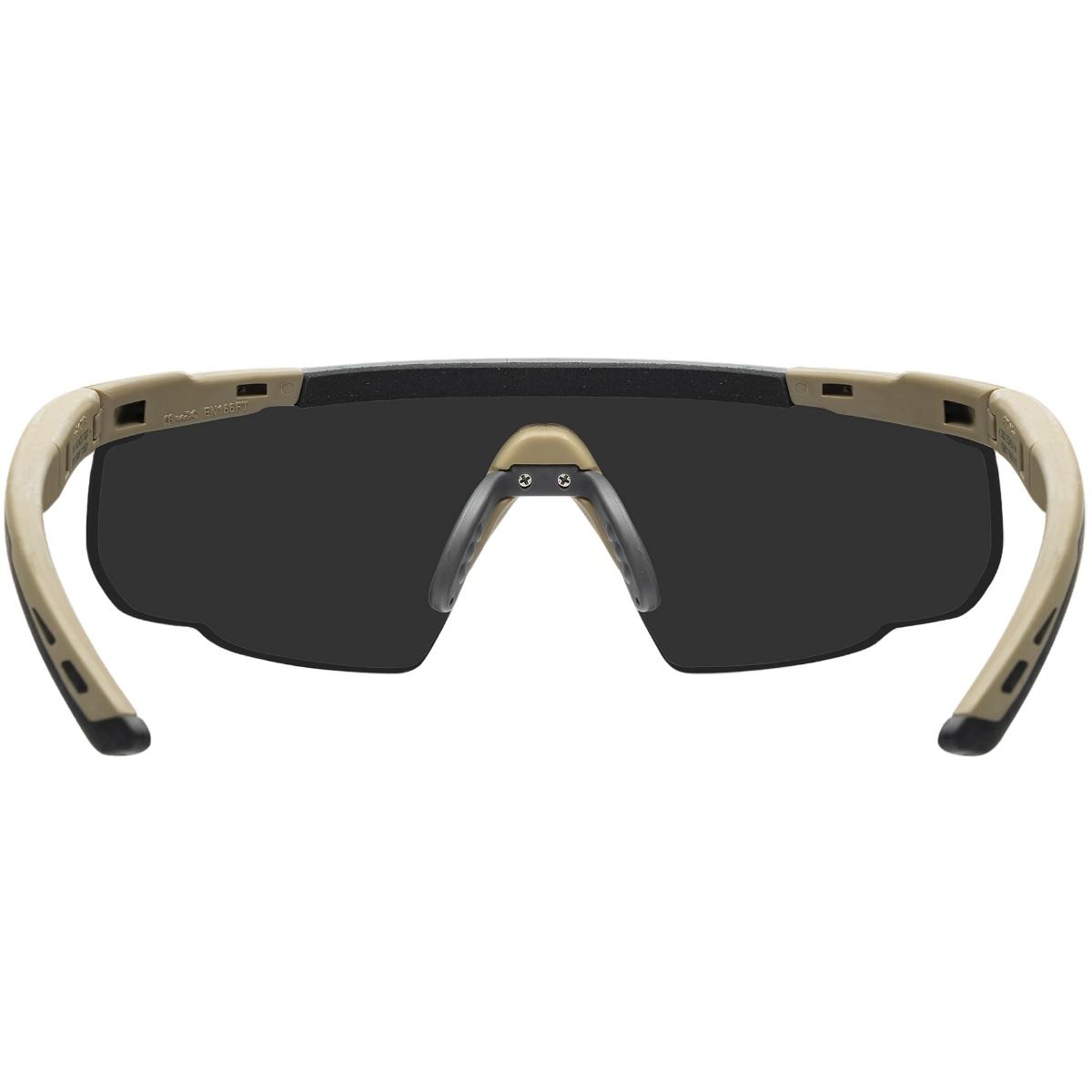 wileyx okulary ochronne saber advanced wizjery smoke clear light rust oprawki matte tan