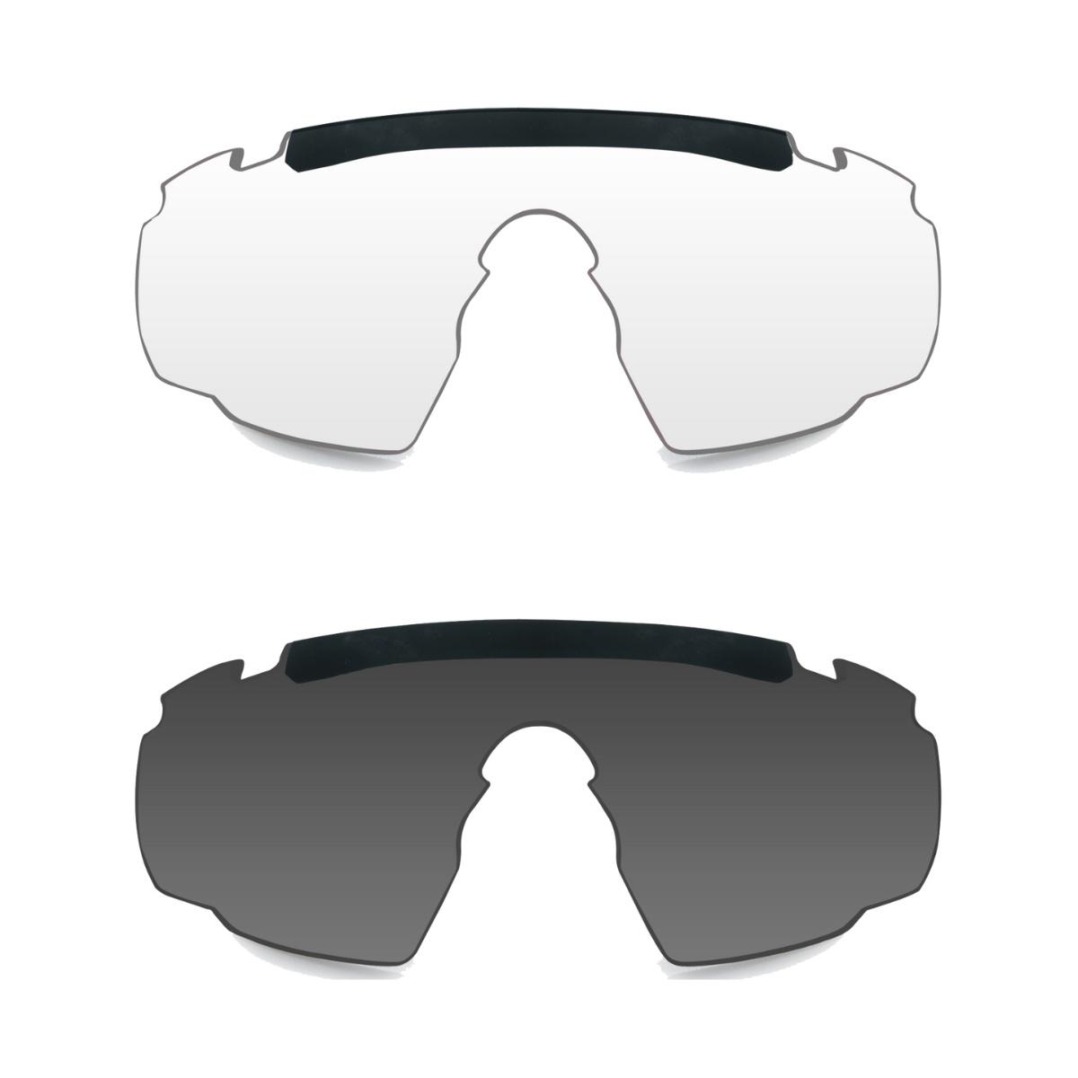 wileyx okulary ochronne saber advanced wizjery smoke clear oprawki matte black