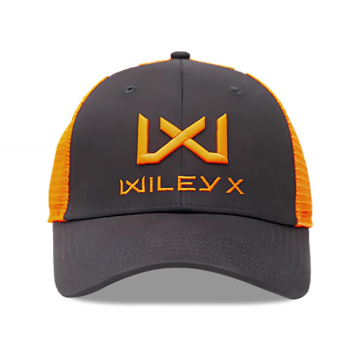 wileyx czapka z daszkiem wileyx wx trucker cap one size dark grey signal orange x logo j915