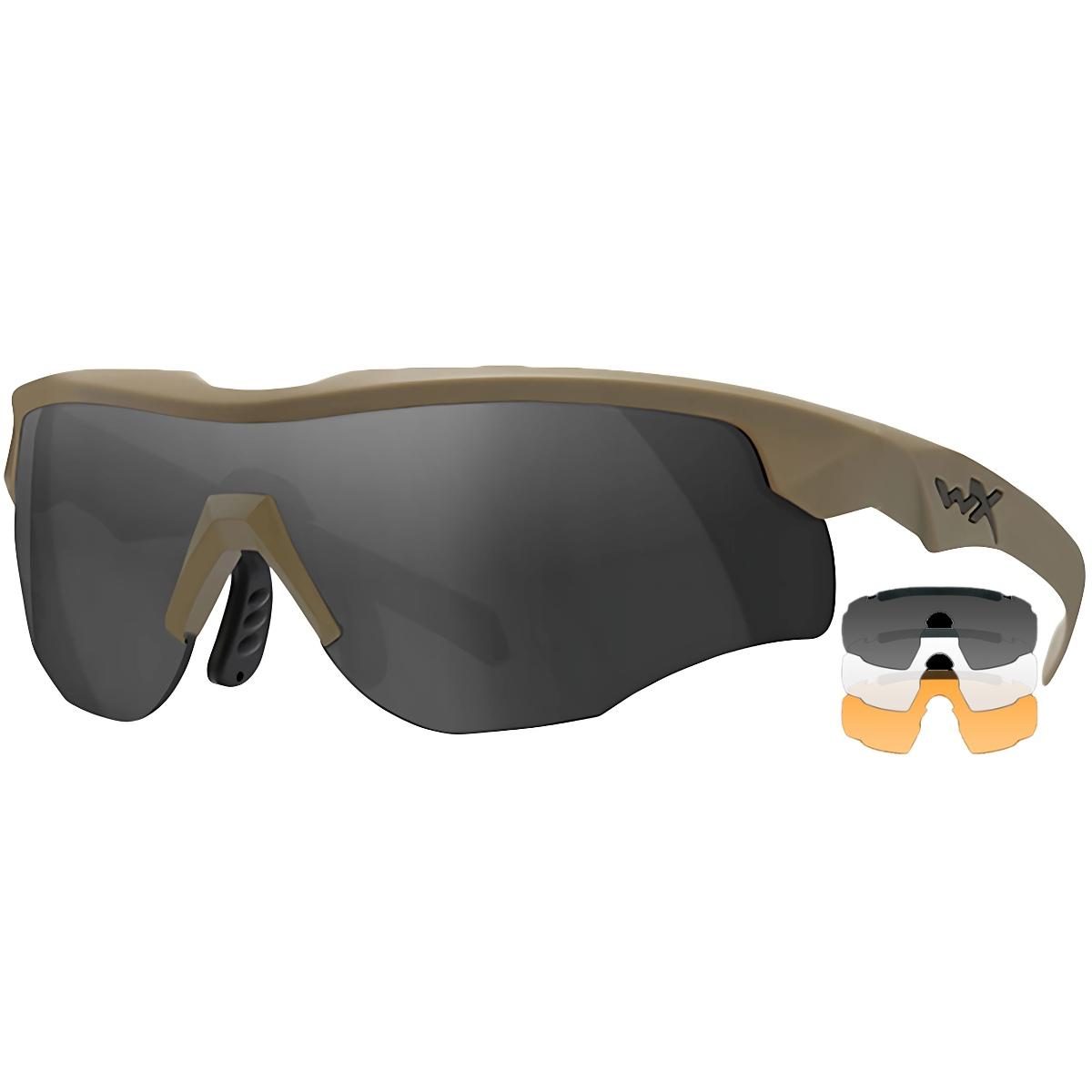 wileyx okulary ochronne wx rogue comm wizjery smoke clear light rust oprawki matte tan 2862