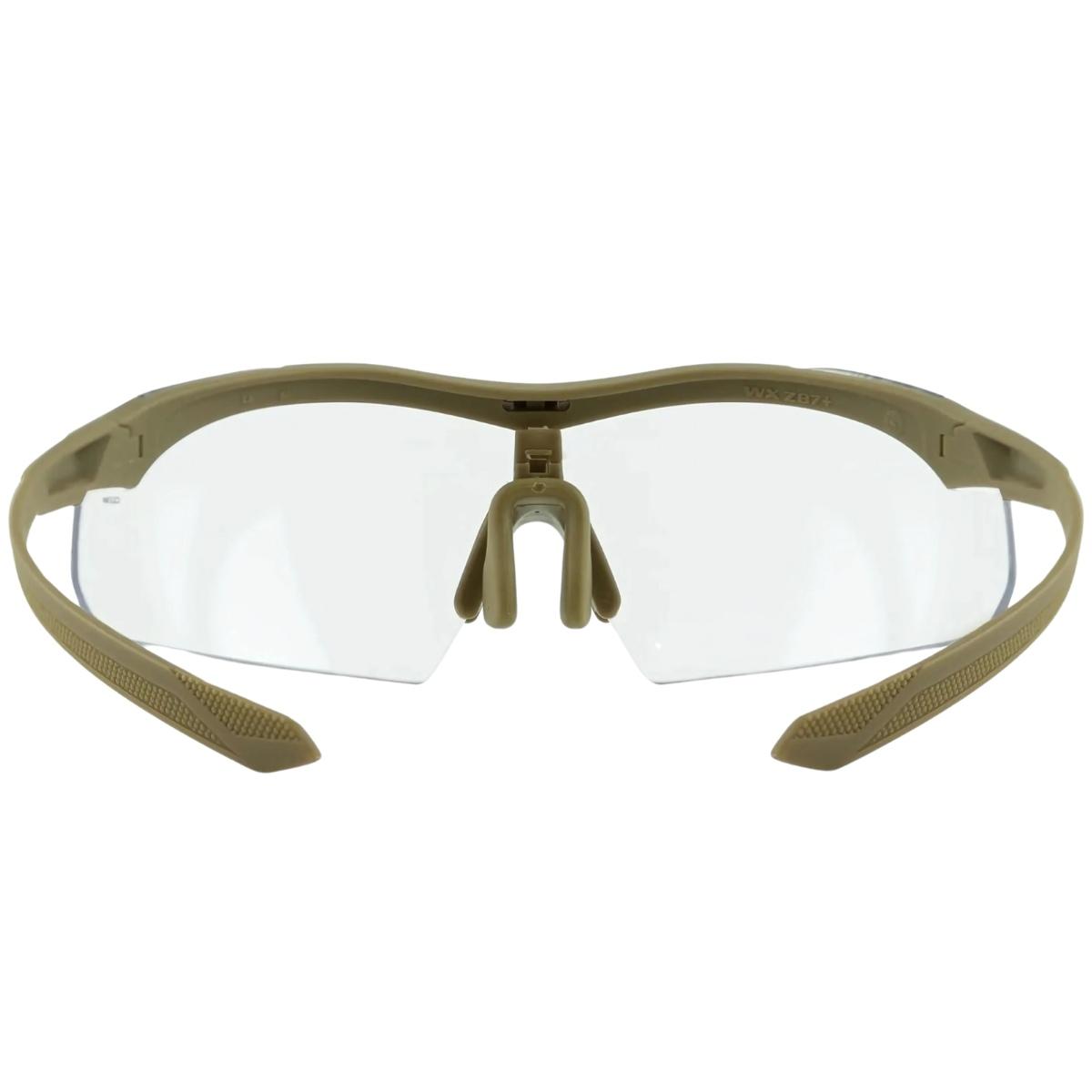 wileyx okulary ochronne wx vapor comm 2 5 wizjery smoke clear light rust oprawki matte tan