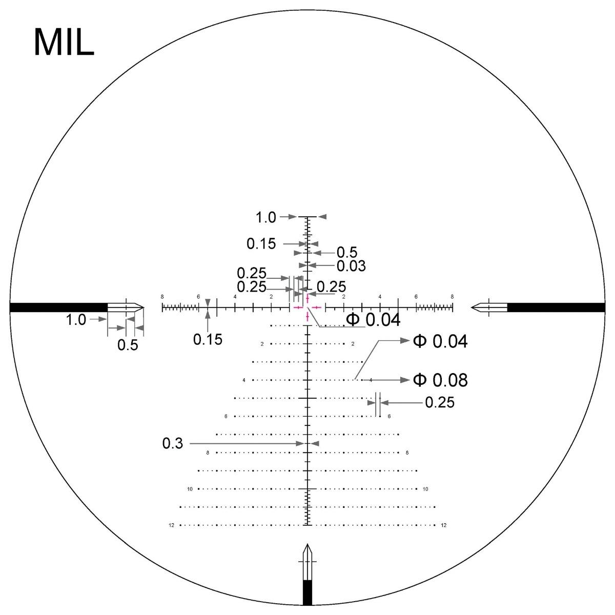 arken luneta celownicza sh4 6 24x50 ffp vpr mil zero stop