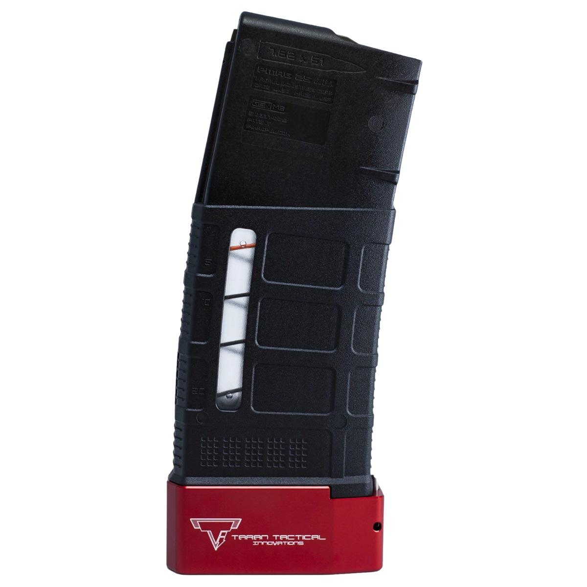 taran tactical innovation aluminiowa stopka do magazynkow ar 15 pmag 5 6 red