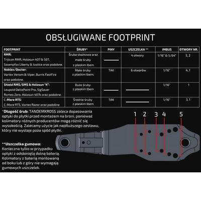 tandemkross marksman przyrzady uniwersalna plytka pod kolimator browning buckmark czarne tk12n0507blk1