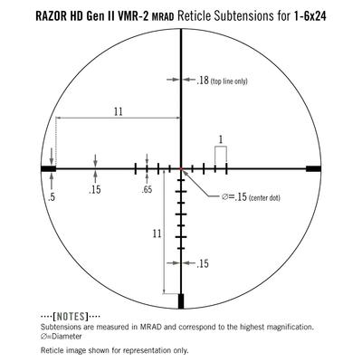 vortex luneta celownicza razor ii hd e 1 6x24 30mm vmr 2 mrad rzr 16009