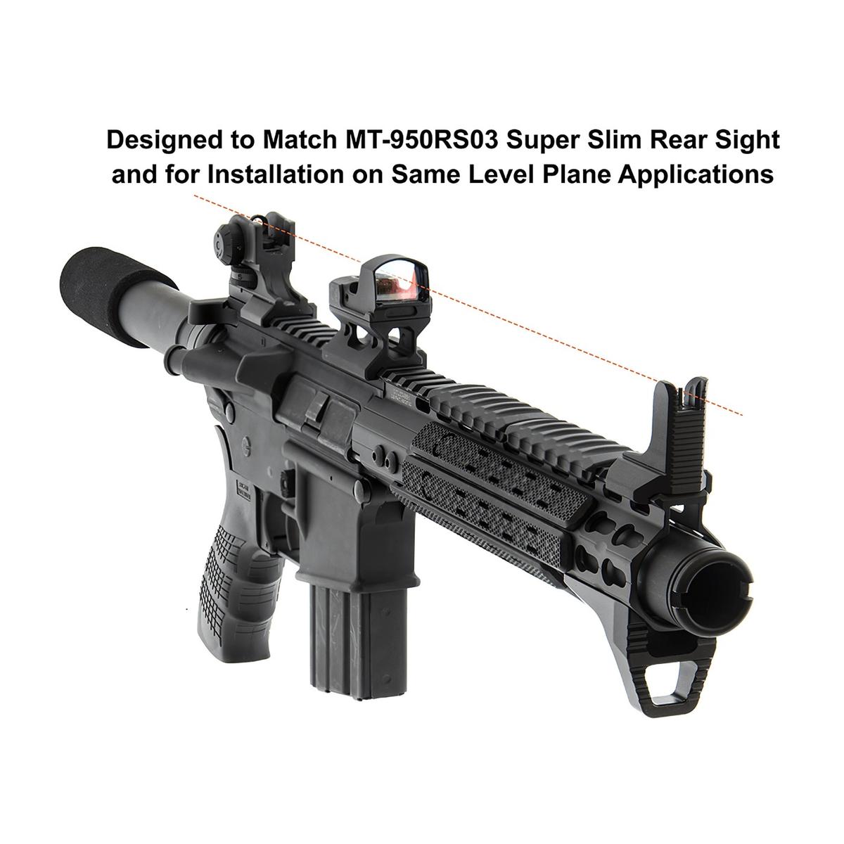 utg leapers muszka niskoprofilowa stala ar15 picatinny czarna mt 754x