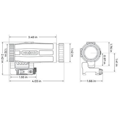 holosun powiekszalnik hm3x 3xmagnifier montaz flip qd fde
