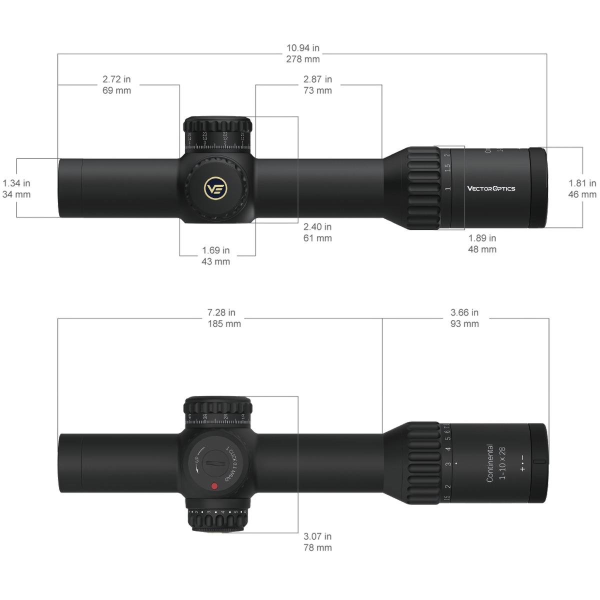 vector optics luneta celownicza continental x10 1 10x28 ed rar 34 mm scff 48