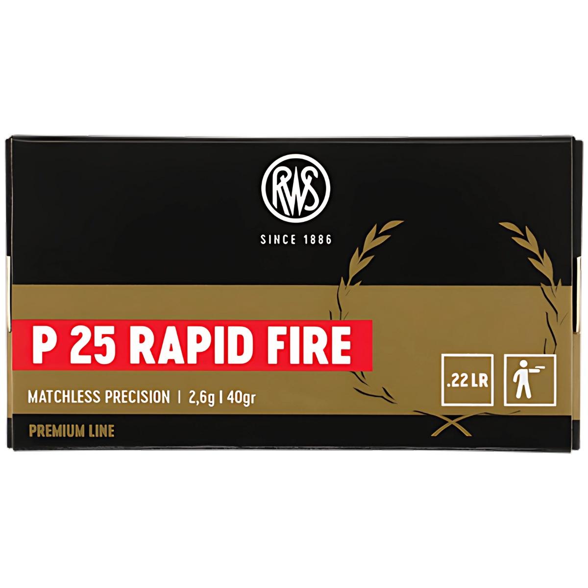 22 lr rws p25 rapid fire 40gr 2 6g 2414037