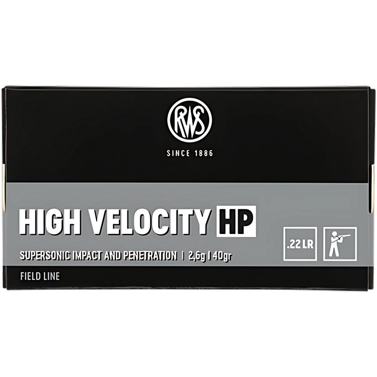 22 lr rws high velocity hp 40gr 2 6g