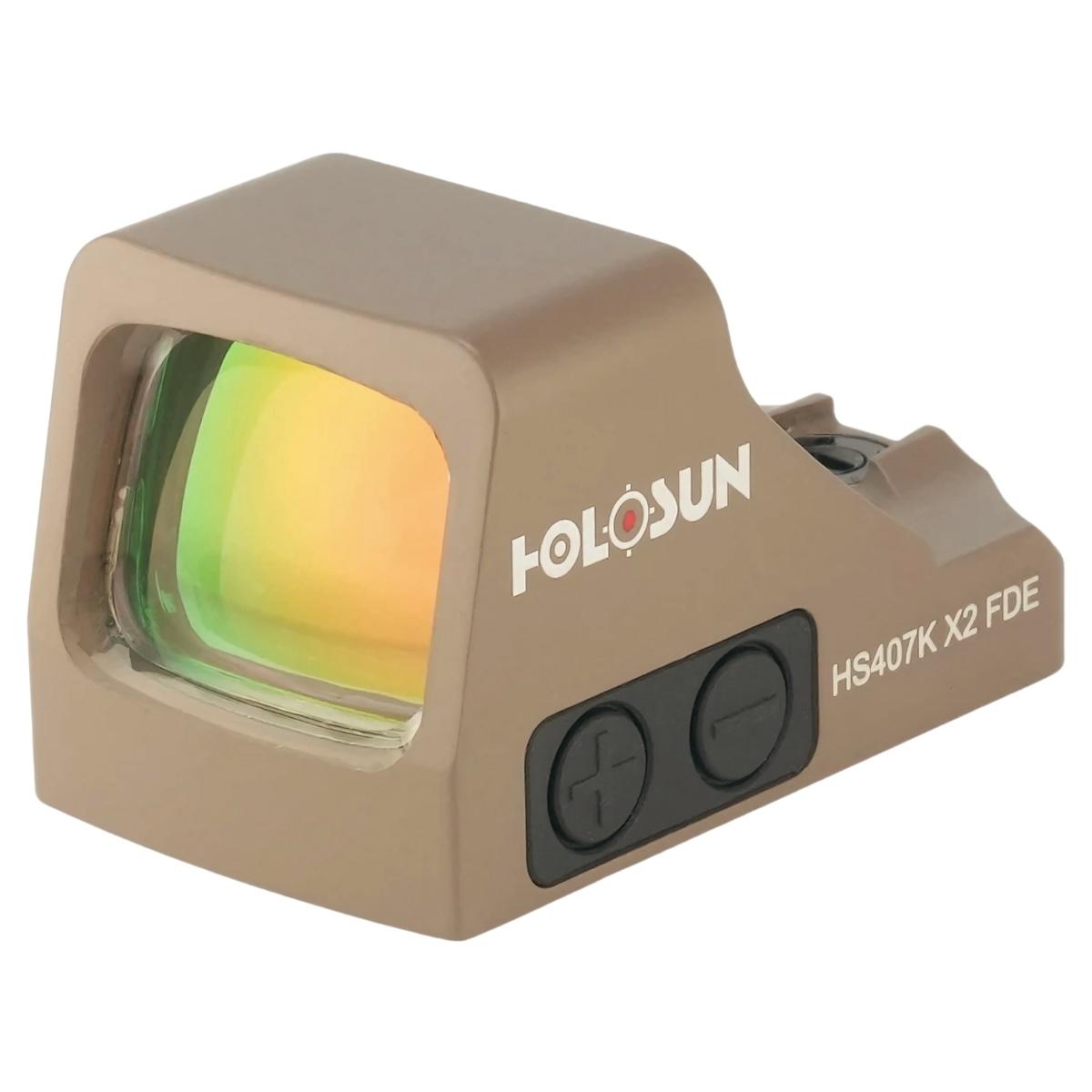 holosun kolimator hs407k x2 open reflex sub compact pistol sight fde