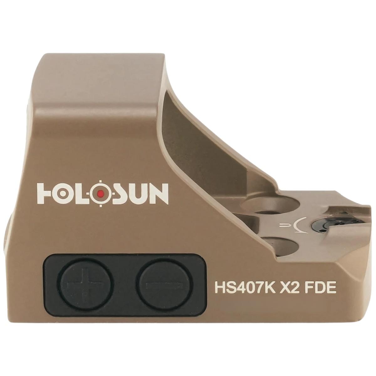 holosun kolimator hs407k x2 open reflex sub compact pistol sight fde