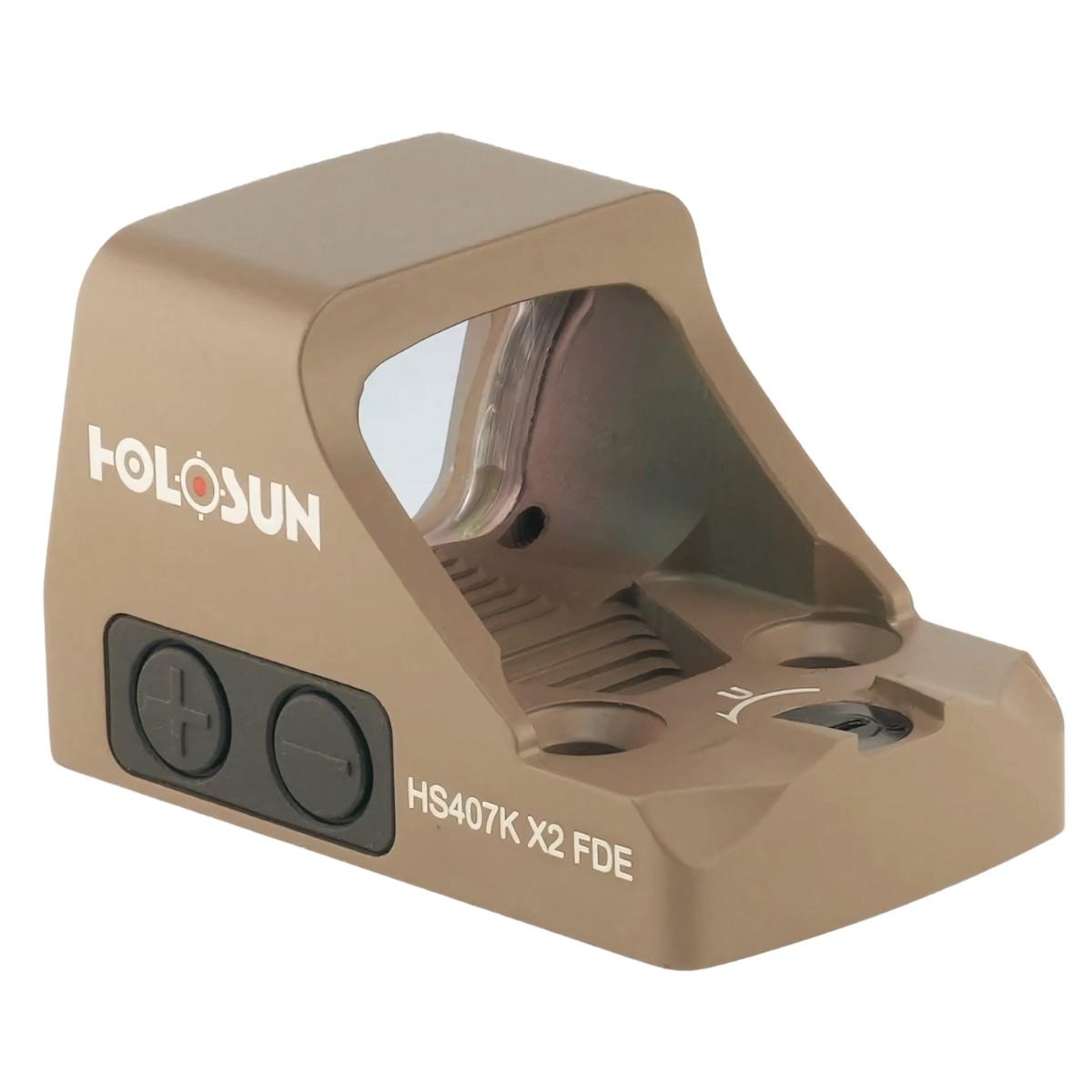 holosun kolimator hs407k x2 open reflex sub compact pistol sight fde