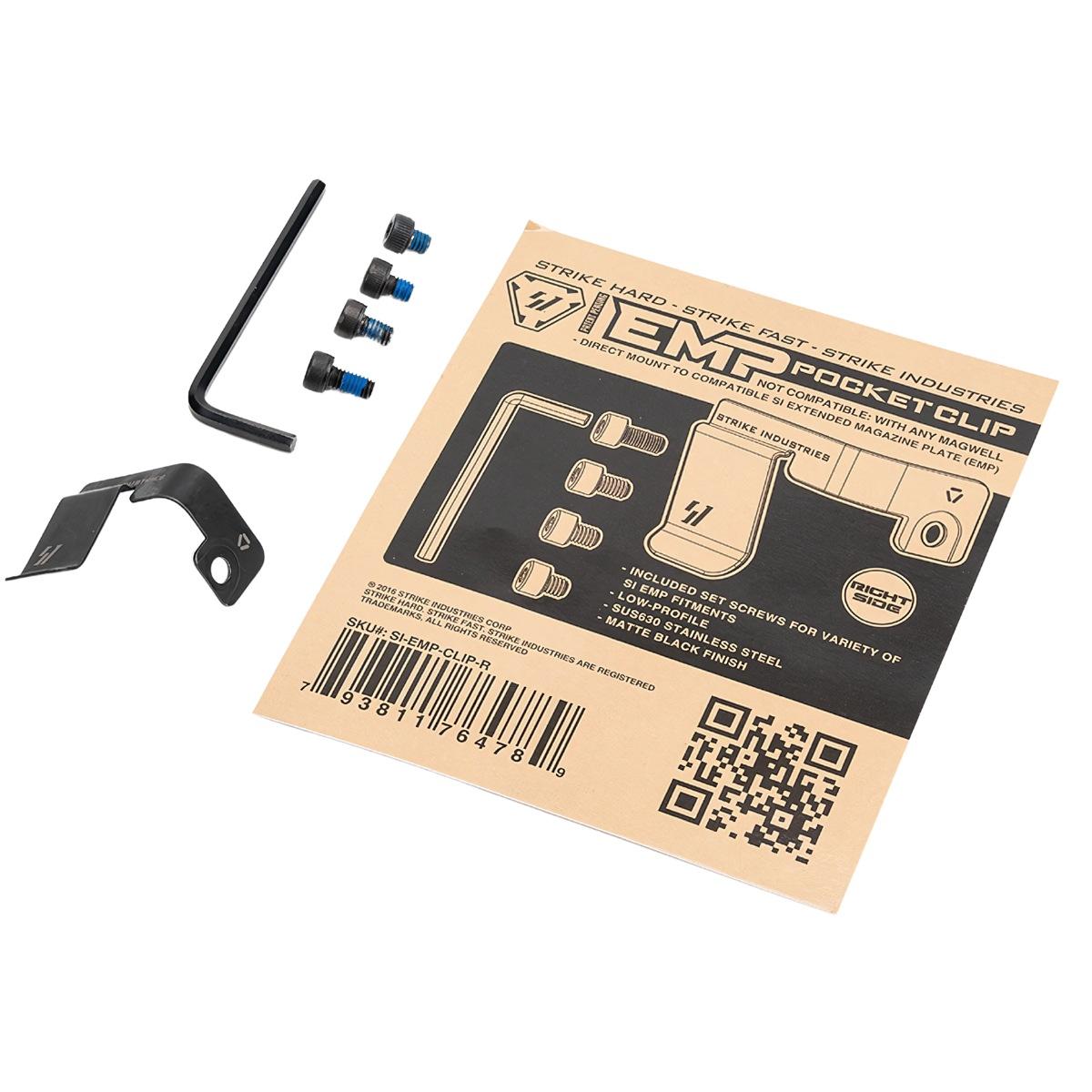 strike industries klips do magazynka emp pocket clip prawy si emp clip r
