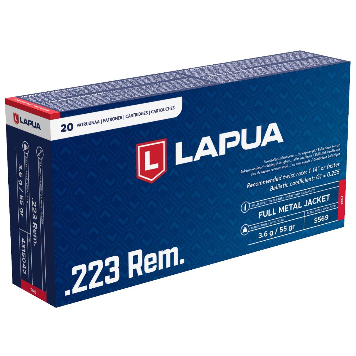 223 rem lapua fmj 55gr 3 6g