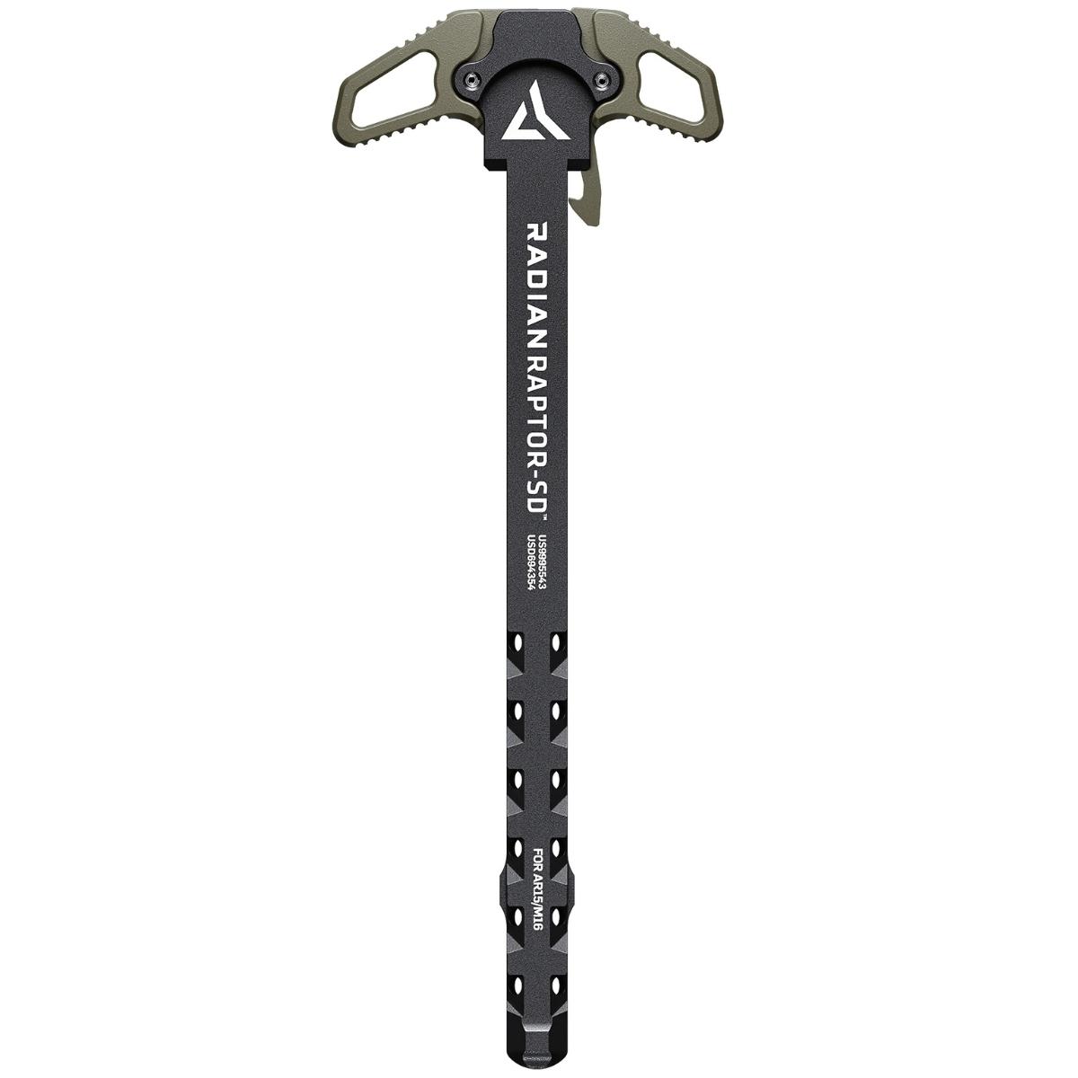 radian weapons obustronna wentylowana dzwignia przeladowania ar 15 radian raptor sd zielona r0376