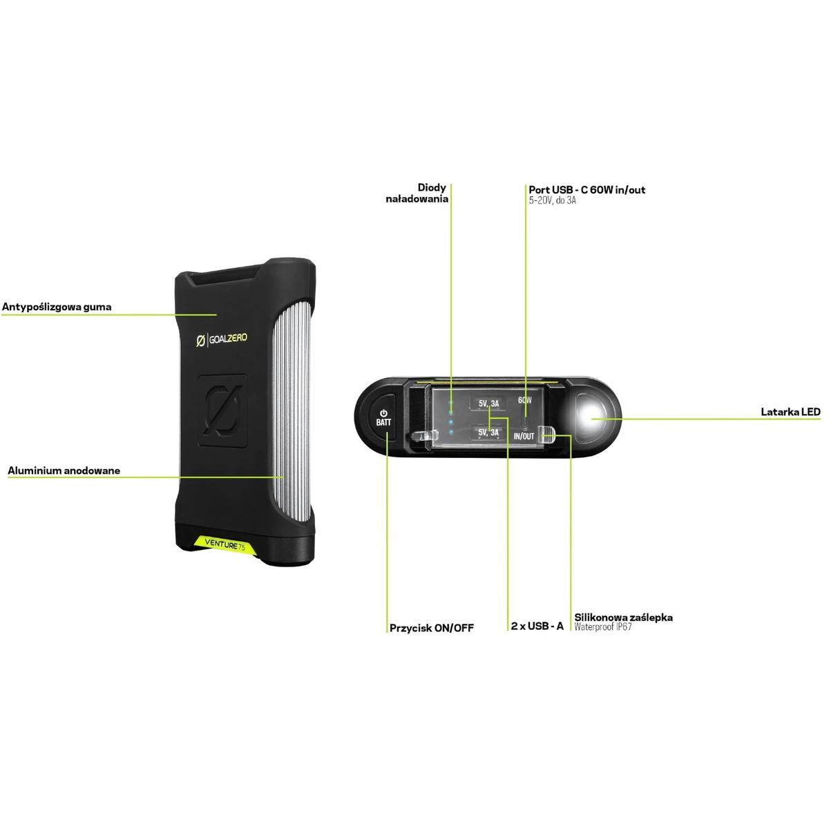 goal zero powerbank venture 75
