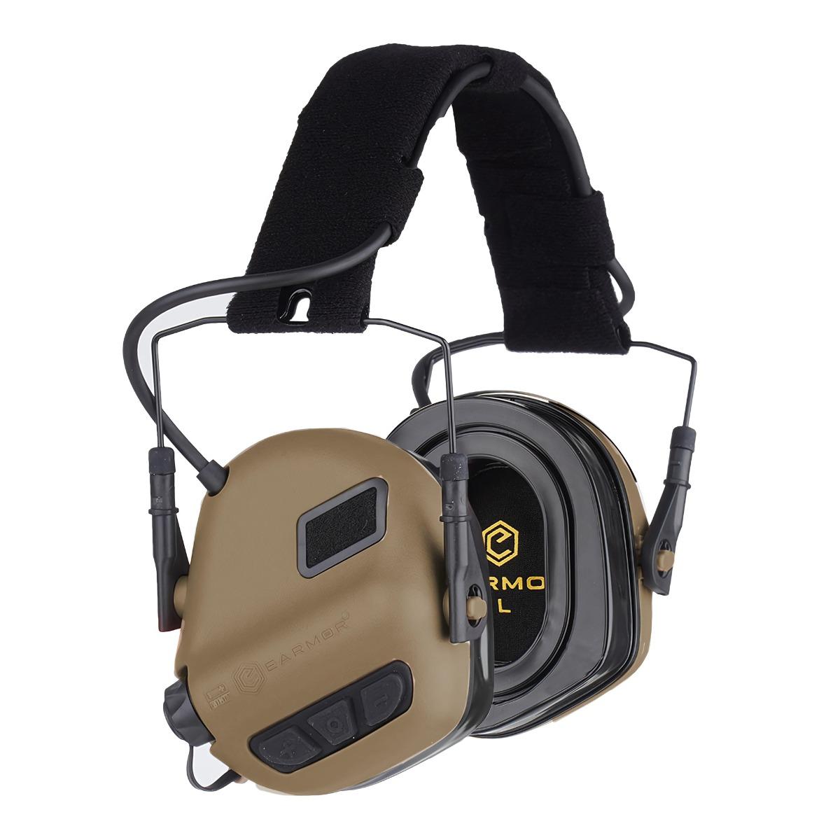 earmor sluchawki aktywne m31 plus coyote brown m31 cb plus