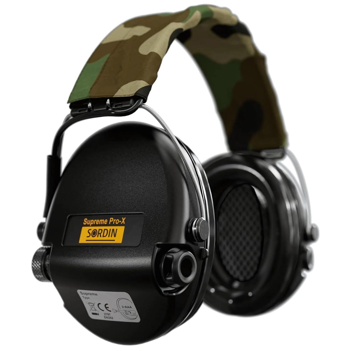 sordin sluchawki aktywne supreme pro x opaska camo zelowe wkladki czarne sor75302 x ct 02 g s