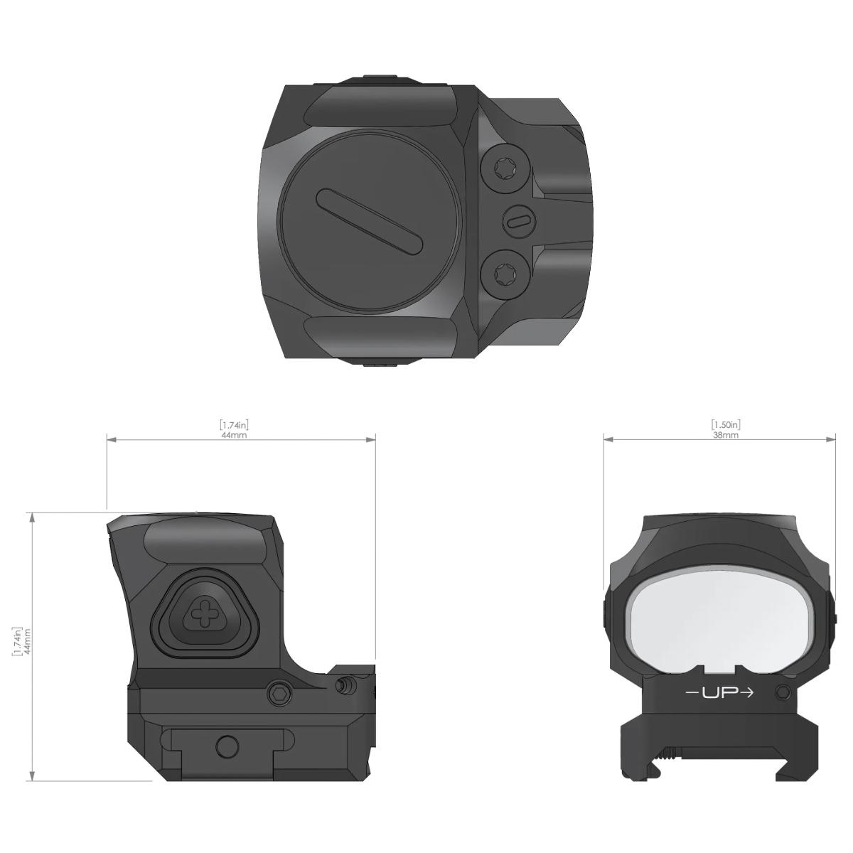zero tech kolimator trace h a l o 3 moa asferyczny red rmsc trae28