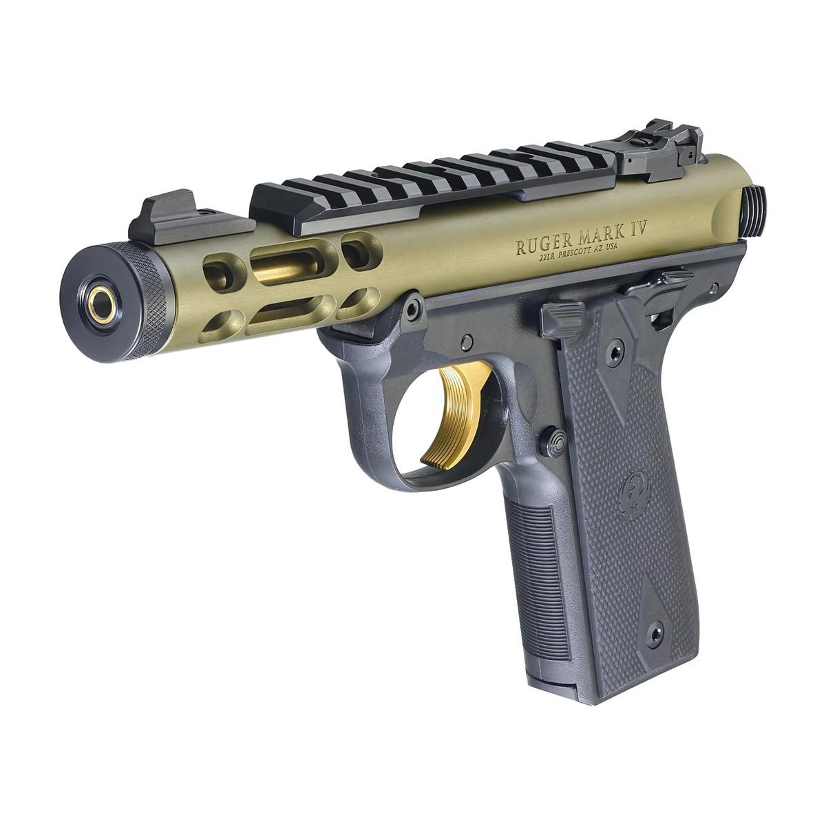 Ruger Mark IV 22/45 Lite O.D. Green/Gold (43933)