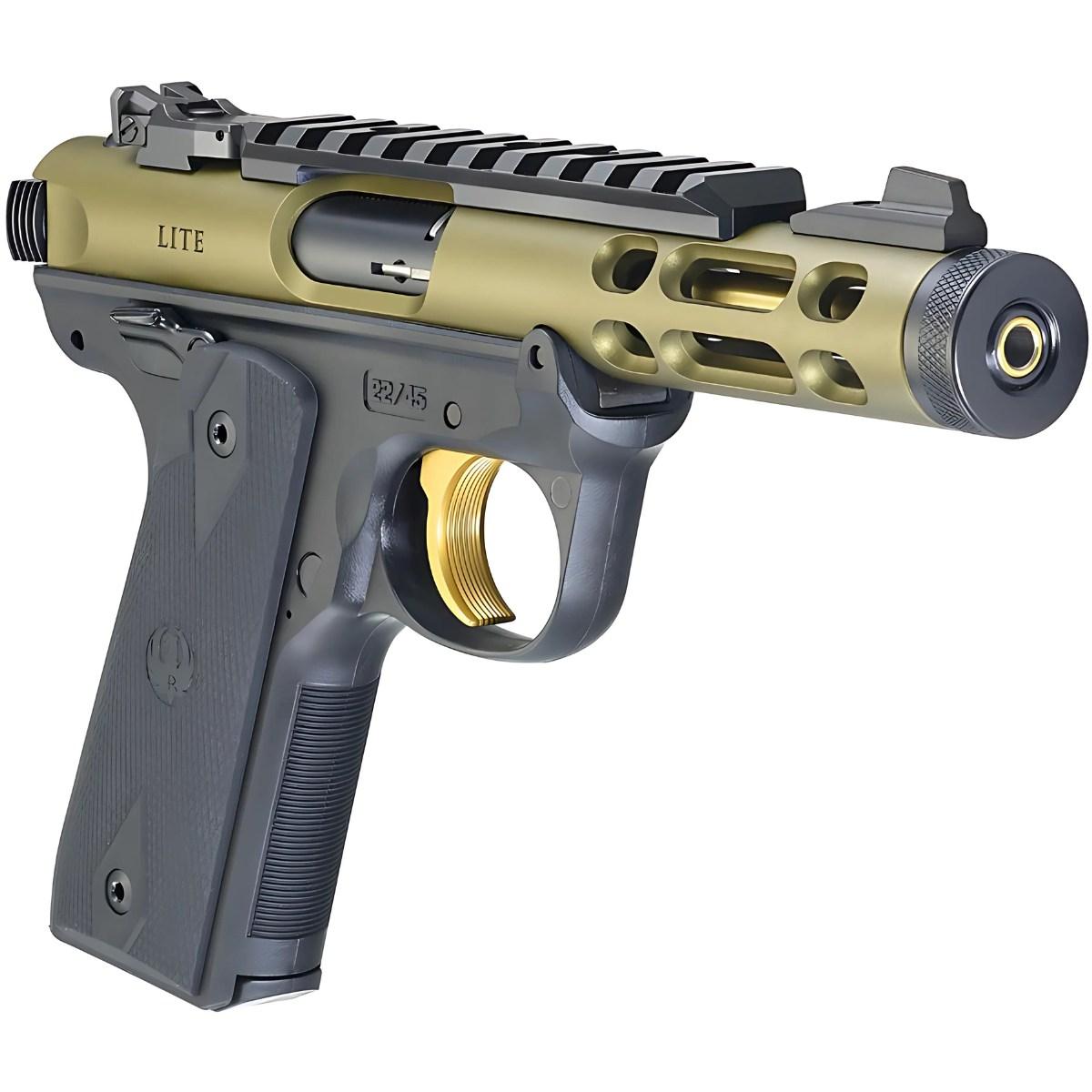 ruger mark iv 22 45 lite o d green gold 43933