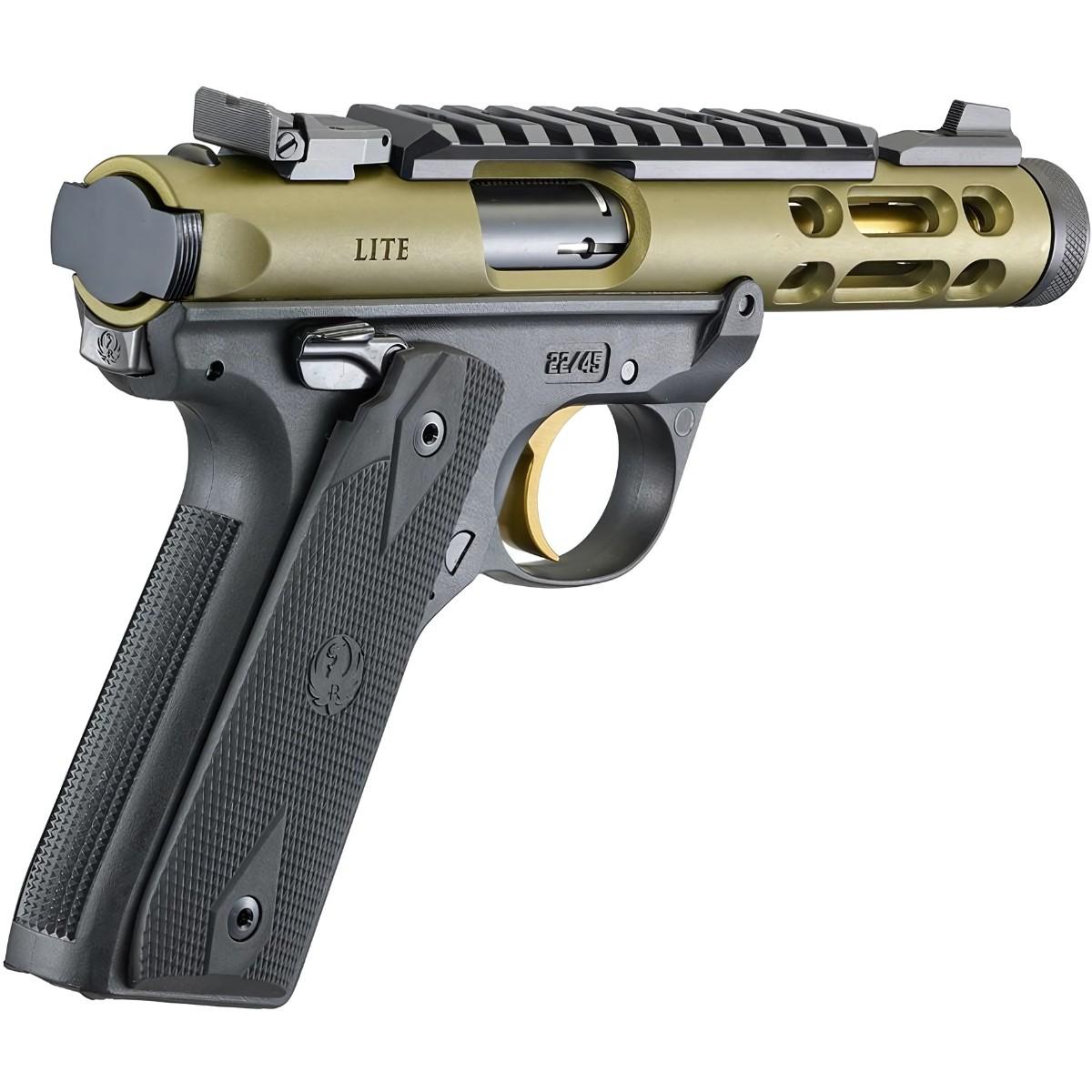 ruger mark iv 22 45 lite o d green gold 43933