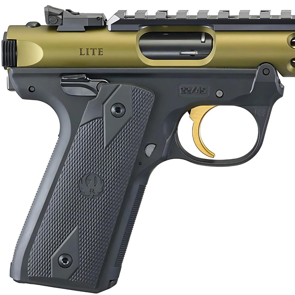 ruger mark iv 22 45 lite o d green gold 43933