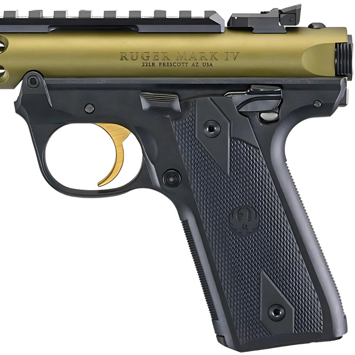 ruger mark iv 22 45 lite o d green gold 43933