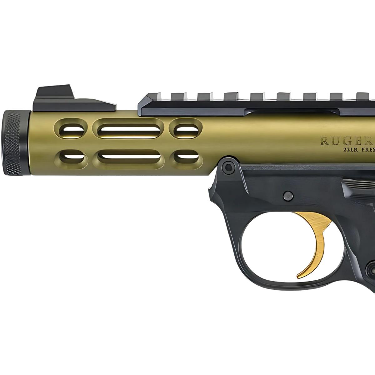 ruger mark iv 22 45 lite o d green gold 43933
