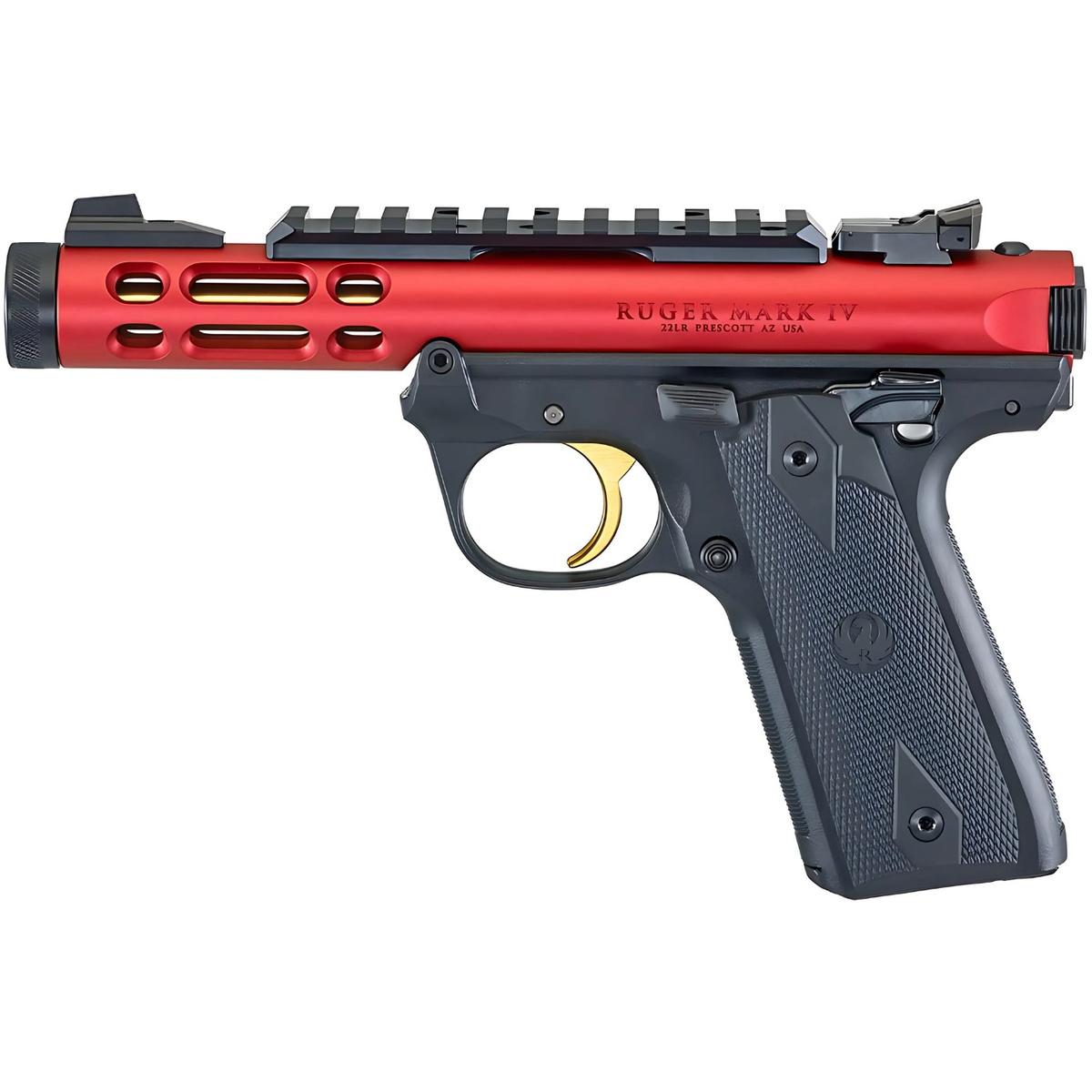 ruger mark iv 22 45 lite red gold 43935