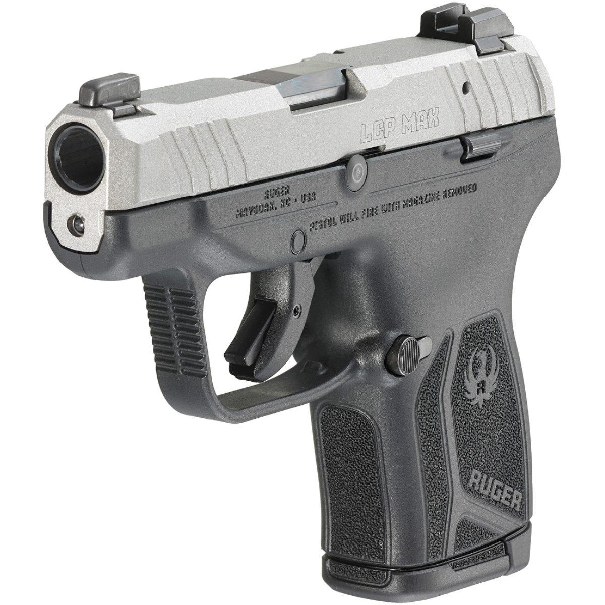 ruger lcp max silver black 13720