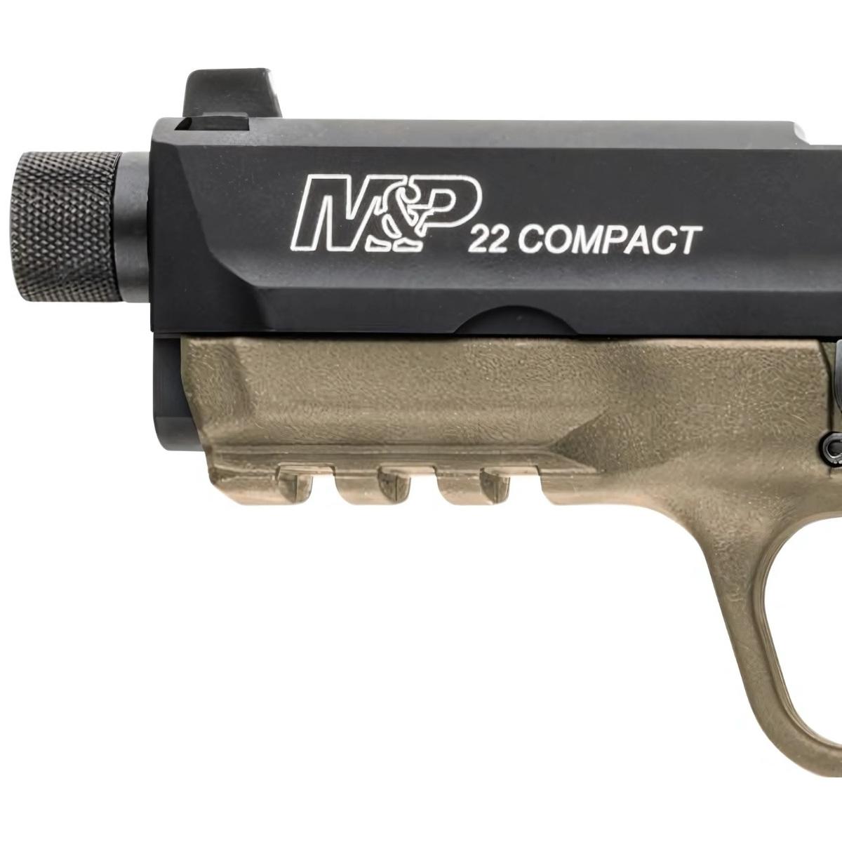 smith wesson m p22 compact cerakote ts threaded barrel 3 3 fde 10242