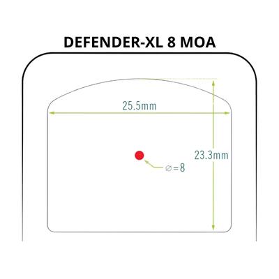 vortex kolimator defender xl 8 moa dfxl mrd8
