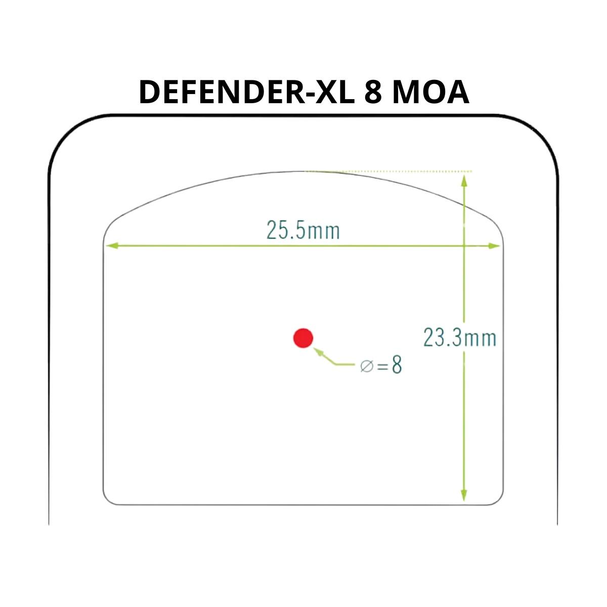 vortex kolimator defender xl 8 moa dfxl mrd8