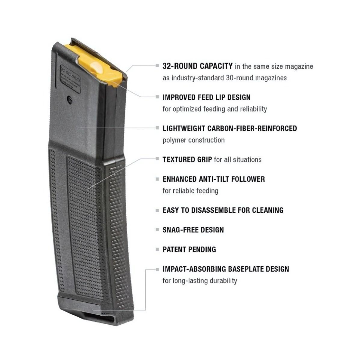 daniel defense magazynek 32 nab do platformy ar15 czarny