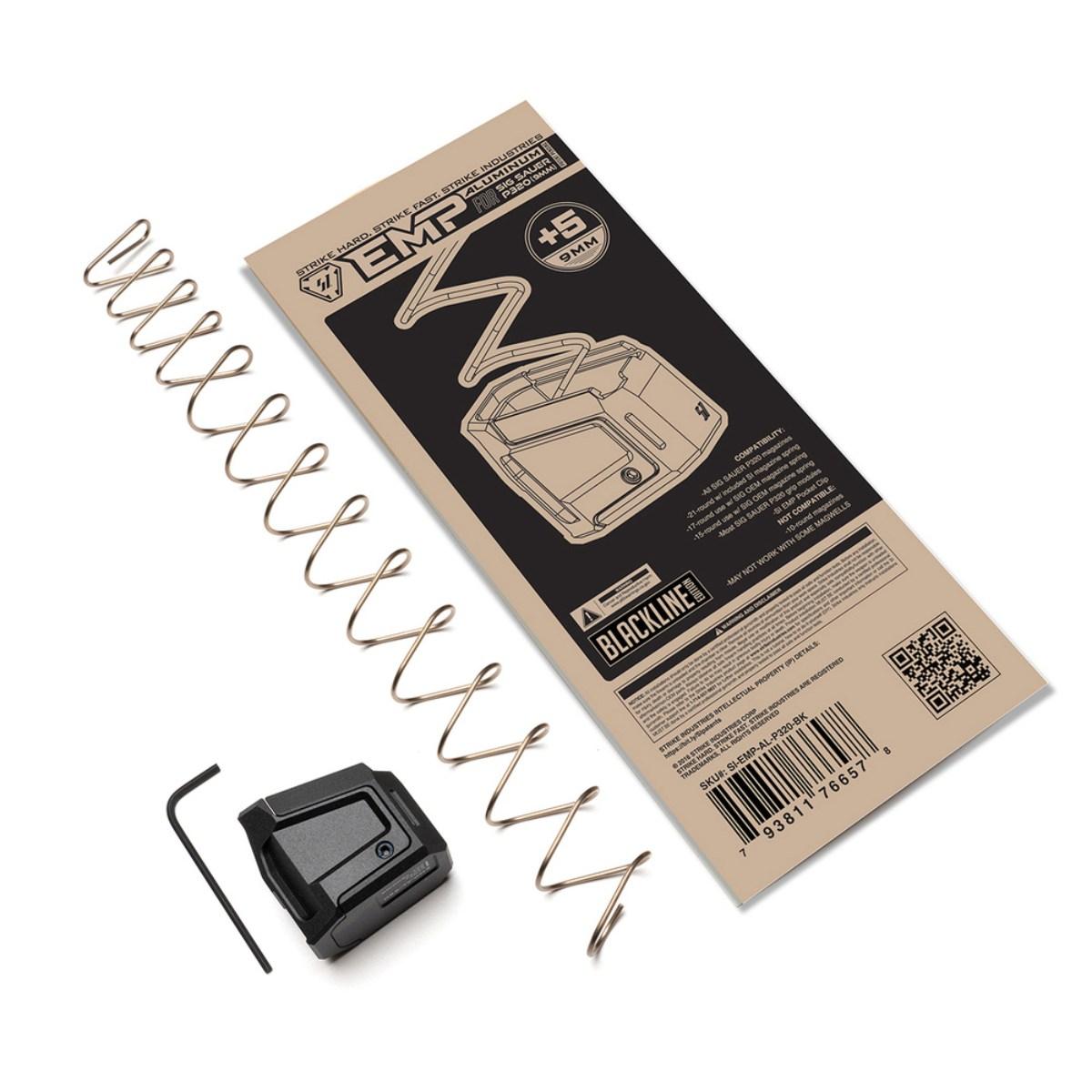 strike industries stopka magazynka 5 do sig sauer p320 aluminiowa si emp al p320 bk