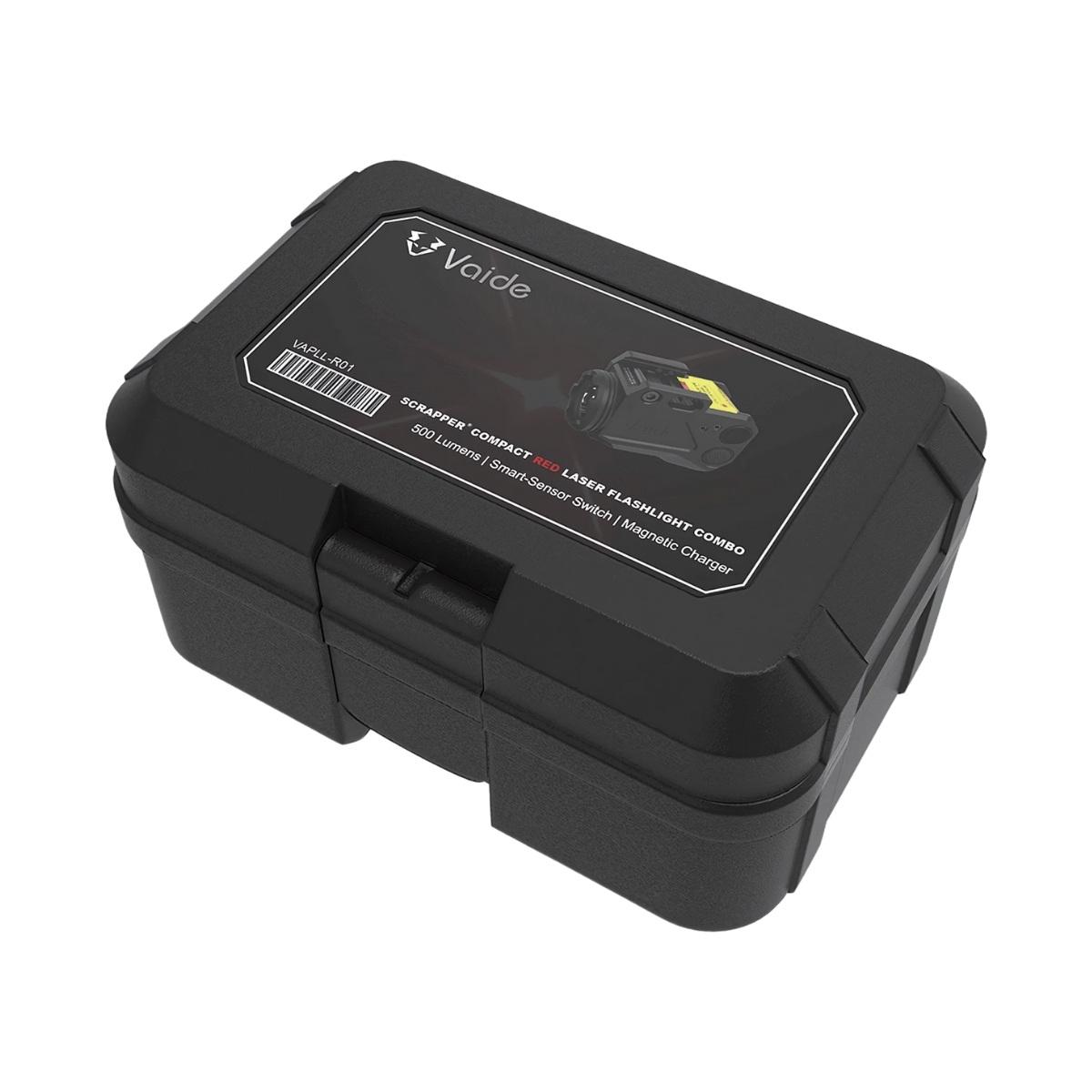 vaide latarka taktyczna z laserem compact scrapper combo red 500 lumenow czarna vapll r01