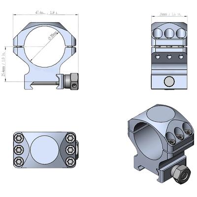 vector optics montaz dwuczesciowy x accu niski 30 mm picatinny xasr 3001