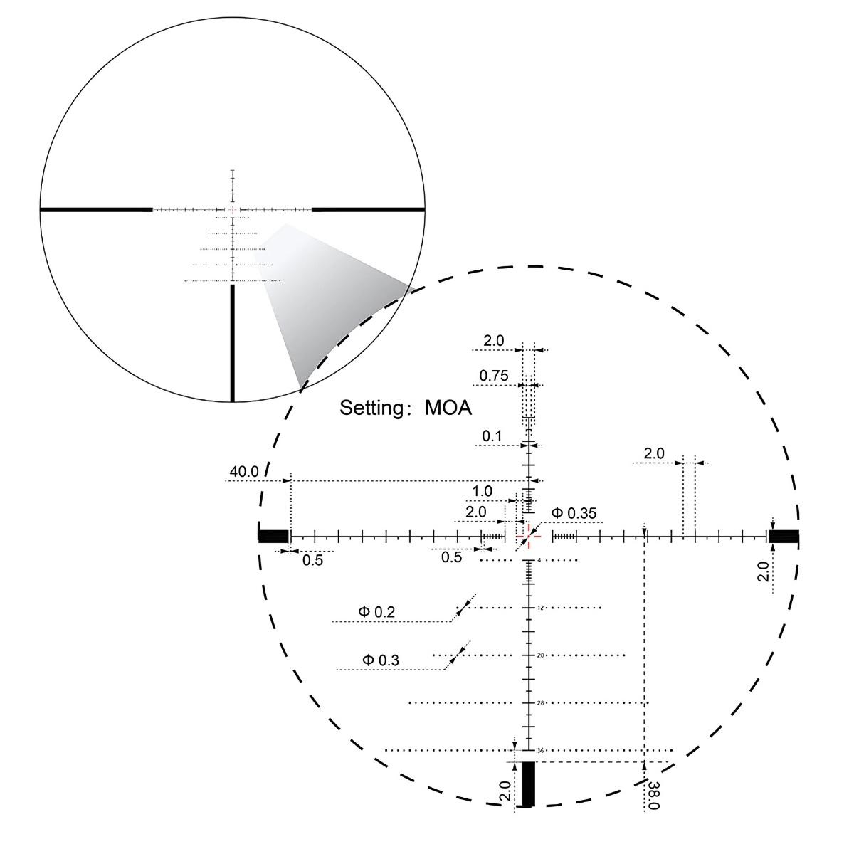 vector optics luneta celownicza sentinel 6 24x50 50 mm ffp scff 57