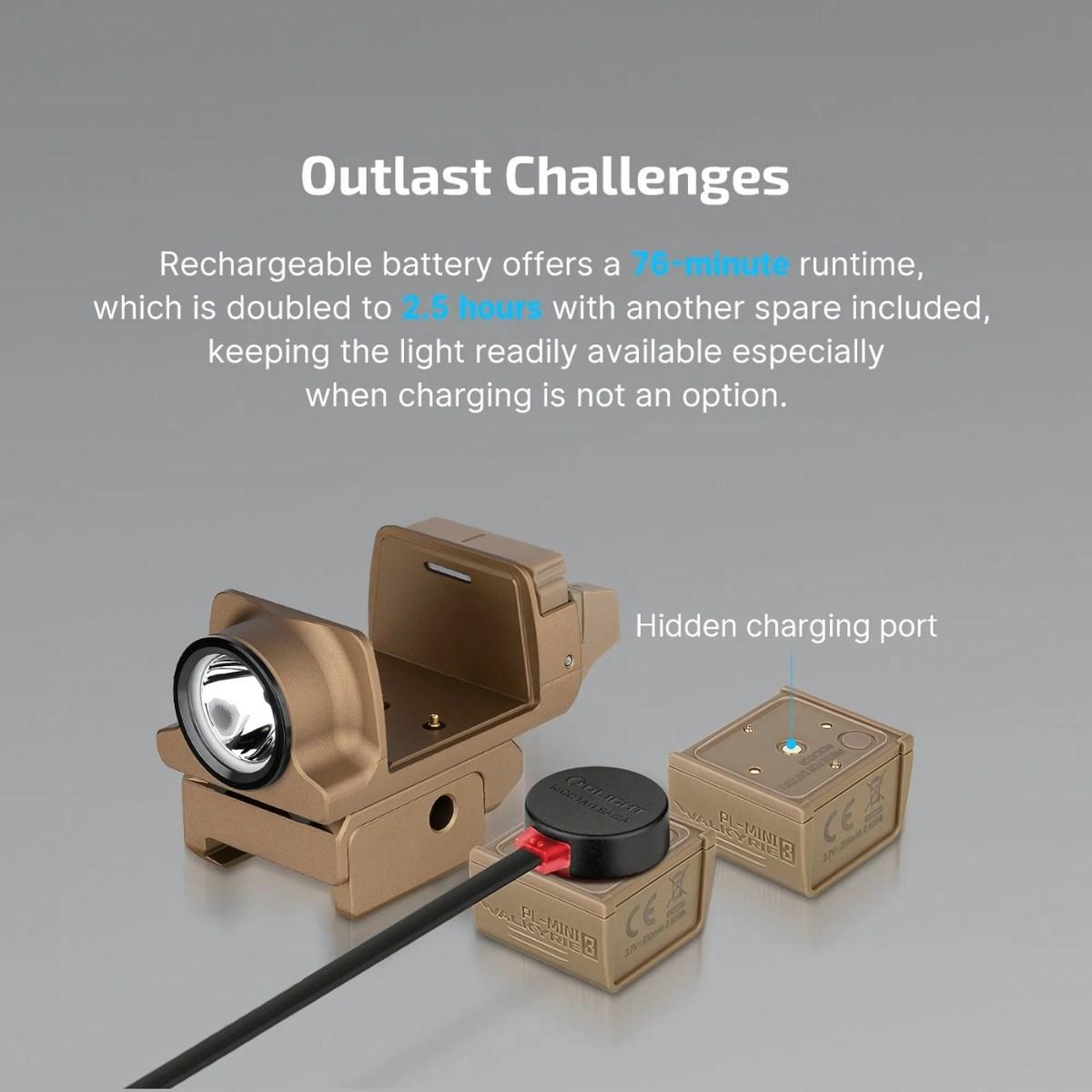olight latarka pistoletowa pl mini 3 valkyrie desert tan 600 lumenow