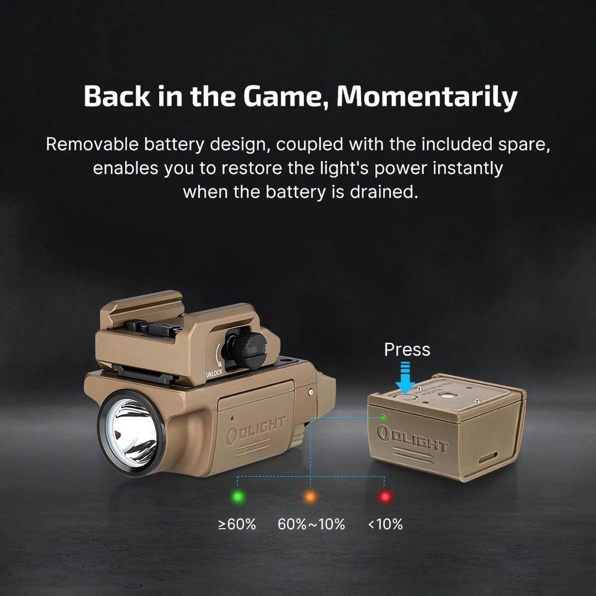 olight latarka pistoletowa pl mini 3 valkyrie desert tan 600 lumenow