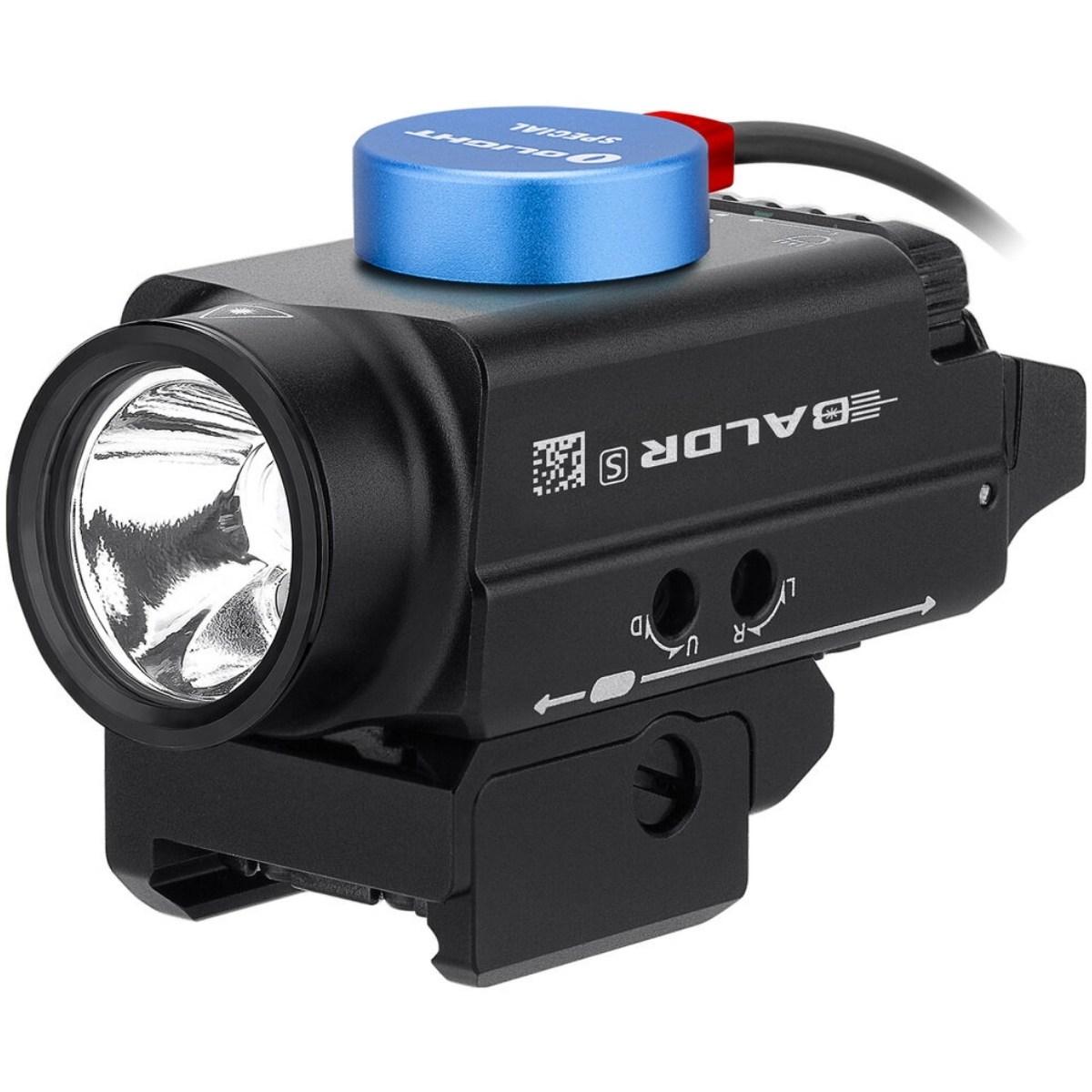 olight latarka pistoletowa z zielonym celownikiem laserowym baldr s 800 lumenow czarna