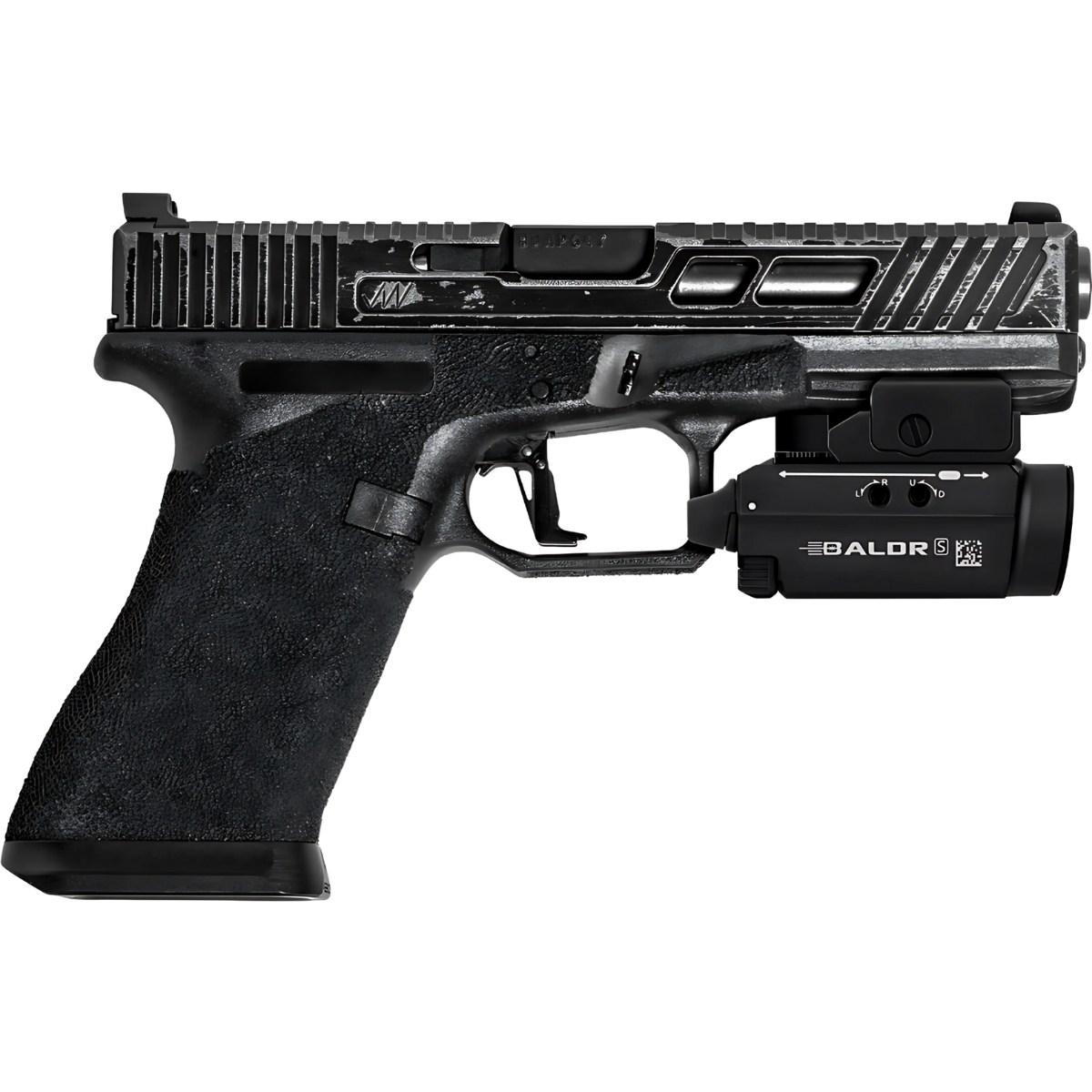 olight latarka pistoletowa z zielonym celownikiem laserowym baldr s 800 lumenow czarna