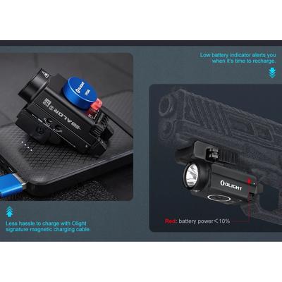 olight latarka pistoletowa z zielonym celownikiem laserowym baldr s 800 lumenow czarna